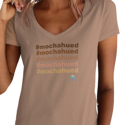 Mocha-hued V-Neck Tee Women's