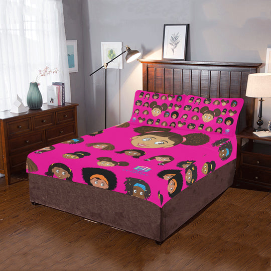 Girl Puff Twin/Full Duvet Cover Set (inserts are NOT included)