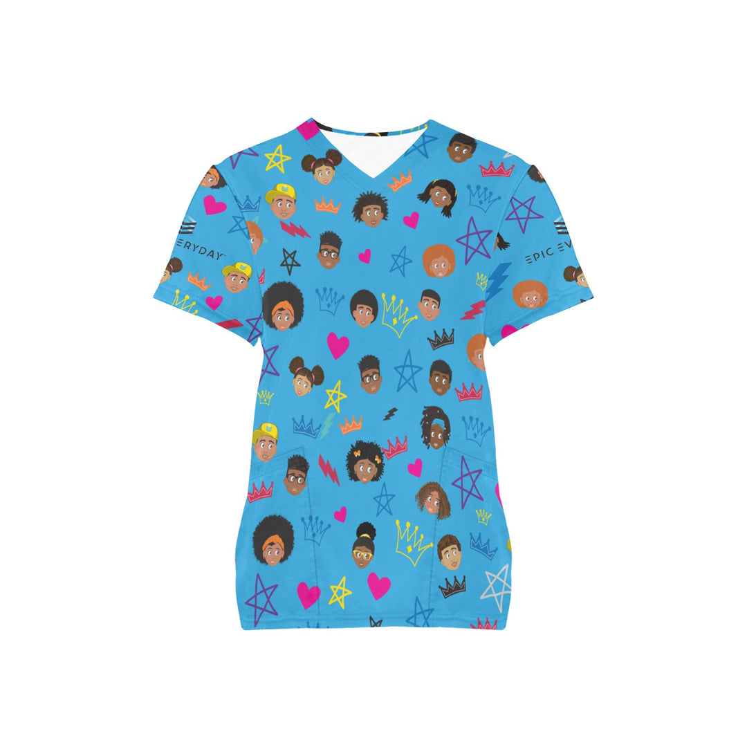 V Neck Scrub Top