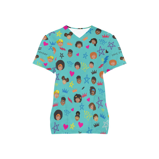 V Neck Scrub Top
