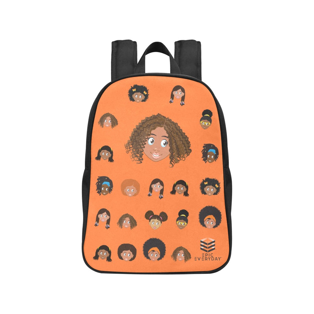 Girl with Curly-Hair Mini Backpack