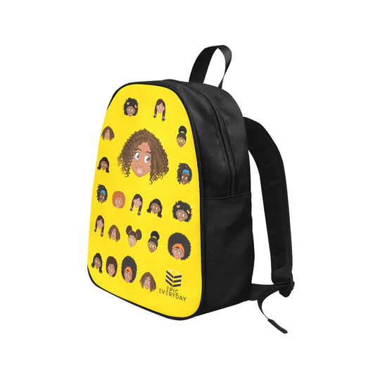 Girl with Curly-Hair Mini Backpack
