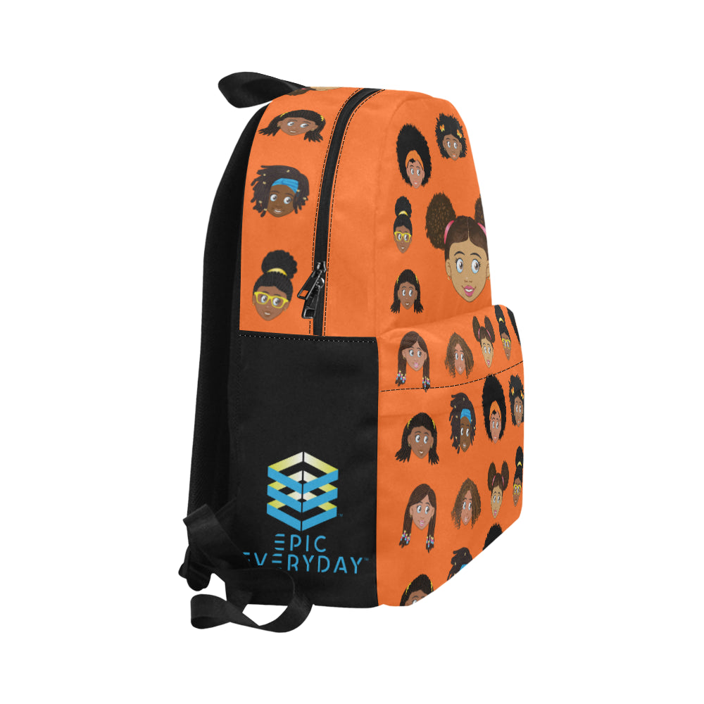 African American Girls Orange EPIC EVERYDAY Backpack