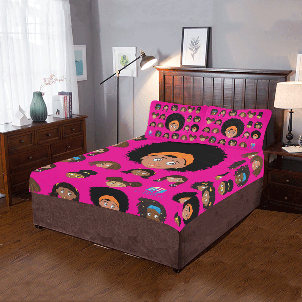 Girl Afro Twin/Full Duvet Cover Set (inserts are NOT included)