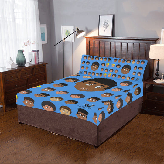 Boy Curly-Hair Twin/Full Duvet Cover Set (inserts are NOT included)